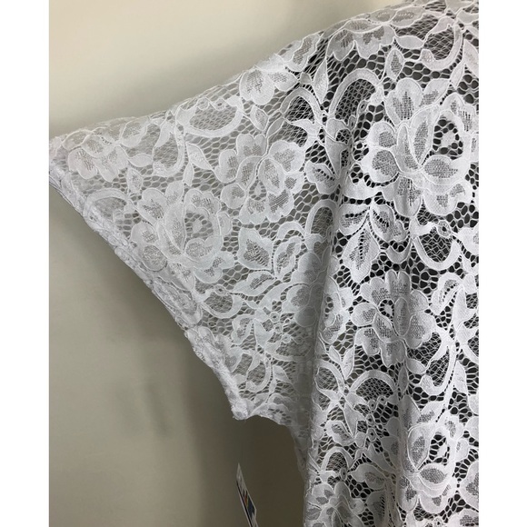 COPY - TIME and TRU Womens White Swim Coverup Size L 12-14 Loose Style New - Picture 7 of 7